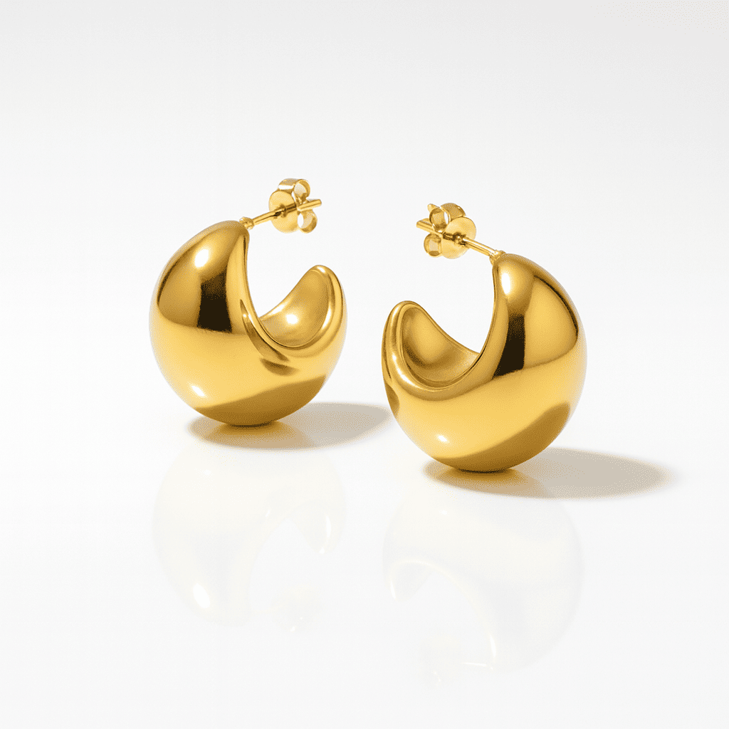 Classic Chunky Gold Earrings