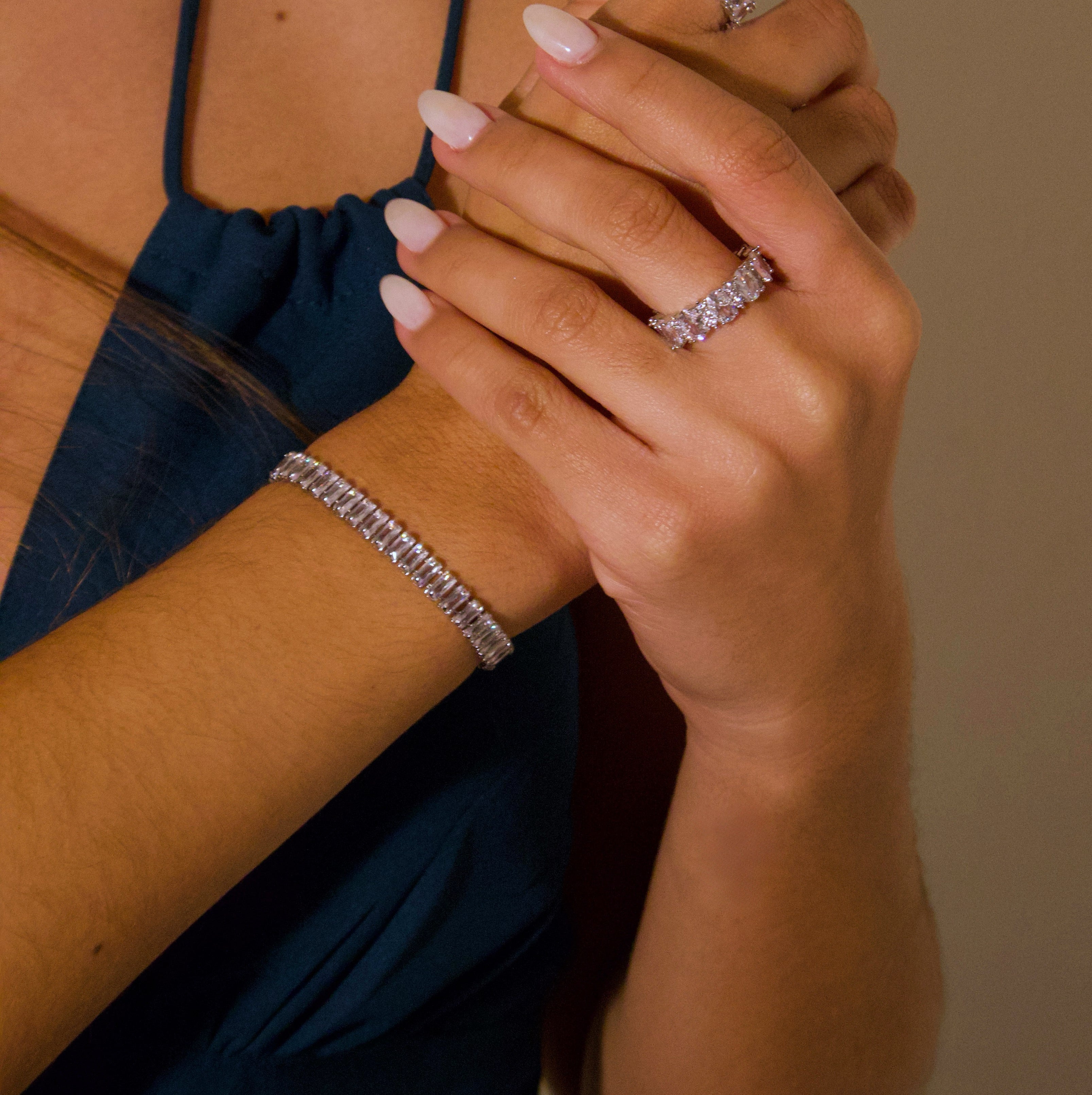 Silver Eternity Crystal Bracelet
