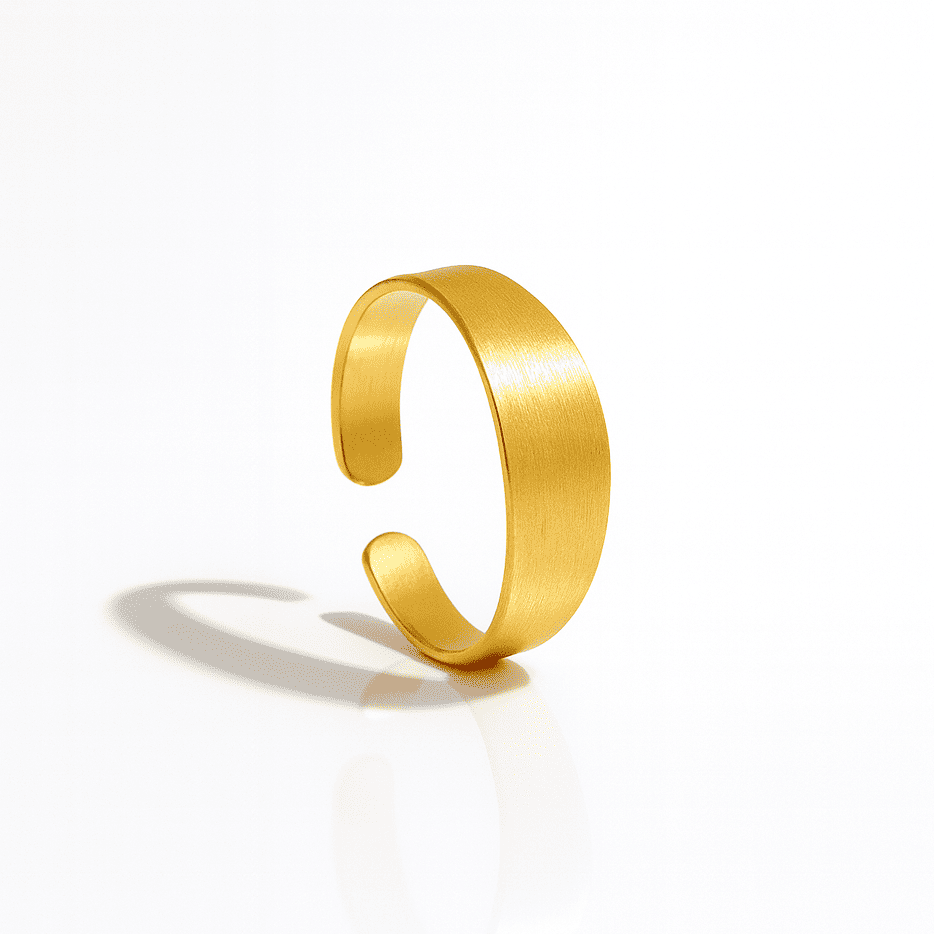 Basic and minimalist plain gold ring